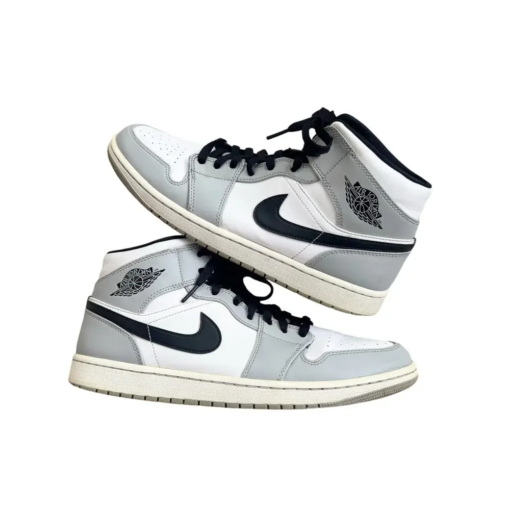 Air Jordan 1 Mid Light Smoke Grey Men’s Size 11.5